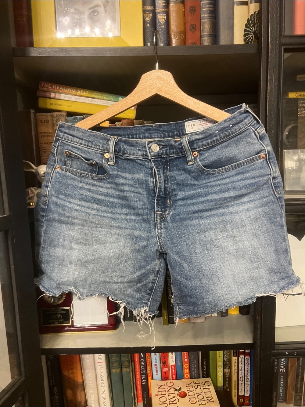 GAP Women’s Faded Blue Denim Cutoff Shorts